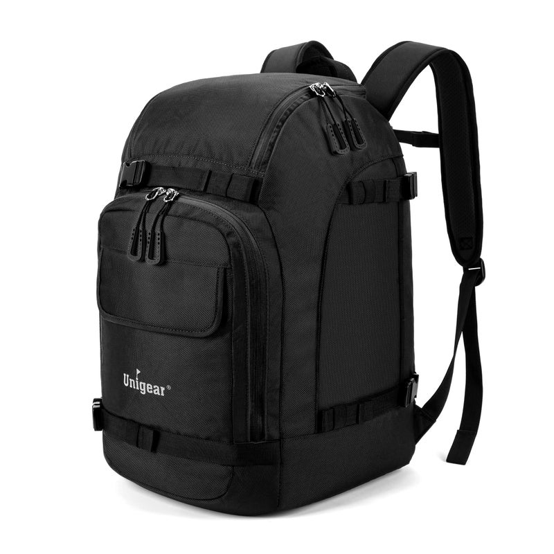 Unigear Ski Boot Bag Backpack for Helmet 50L/70L, Goggles, Gloves, Skis, Snowboard & Accessories (Black) - Image 1